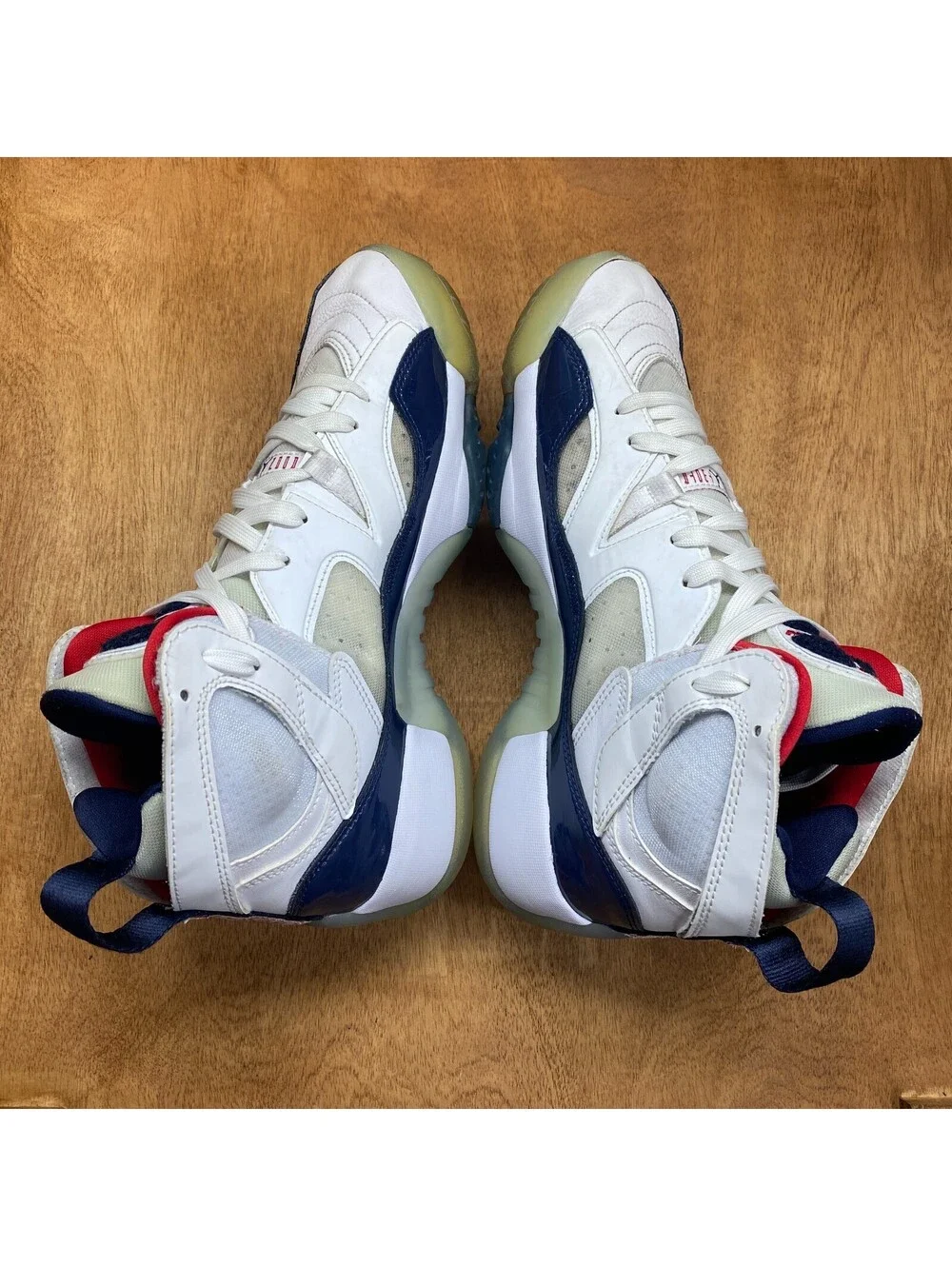 Jordan Jumpman Two Trey 23 Shoes Mens Sz 8.5 Red White Blue Sneakers DO1925-102